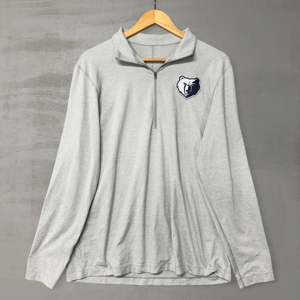 Lululemon Memphis Grizzlies Quarter Zip Pullover Grey NBA Athletic Mens Large